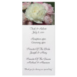 White Pink Peonies / Peony Wedding Program rack cards