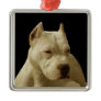 White Pitbull Terrier Christmas Ornaments