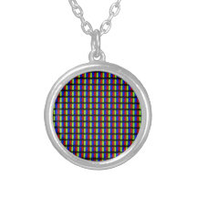 White Pixels Personalized Necklace