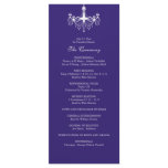 White & Plum Chandelier Wedding Program