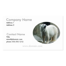 White Polar Bear Business Card