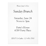 White Polka Dots Invitation Template