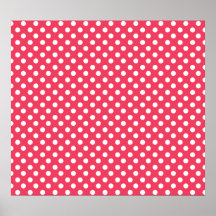 White polkadots on red posters