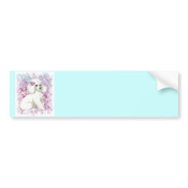 White Poodle in the Lilacs Art and Gifts