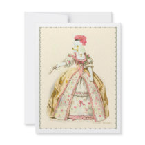 White Poodle Marie Antoinette French Fashion