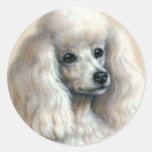 White Poodle Stickers
