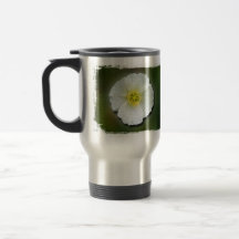 White Poppy Blurred Background Mug