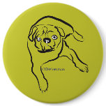 white pug line drawg copy, ©10trforsman buttons