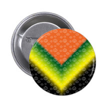 White pumpkin pattern on orange black yellow green pin