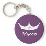 White & purple Princess crown key chain keychains