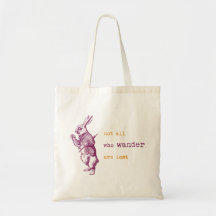 White Rabbit, Alice in Wonderland Canvas Bag