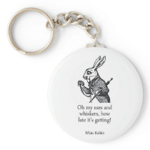 White Rabbit Alice in Wonderland Keychain