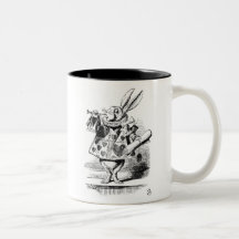White Rabbit as Herald Coffee Mugs