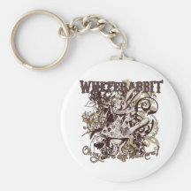 White Rabbit Carnivale Style Key Chain
