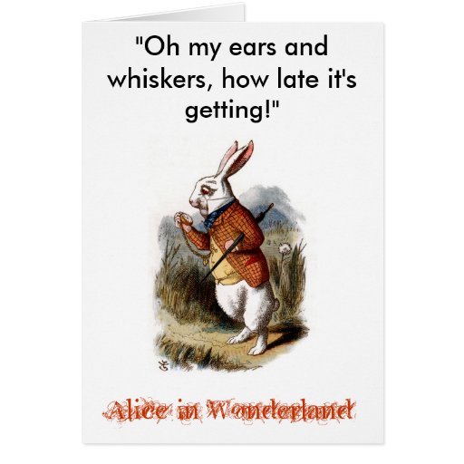 White Rabbit (colour) Card