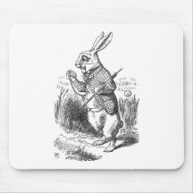 White Rabbit Mouse Mat