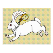 White Rabbit Postcard