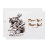 White Rabbit Trumpet Hear Ye! Hear Ye! Wonderland Personalized Invite