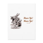 White Rabbit Trumpet Hear Ye! Hear Ye! Wonderland Postcard