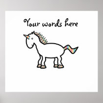 White rainbow unicorn