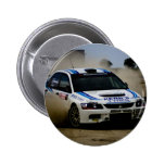 White Rally Car Pinback Buttons