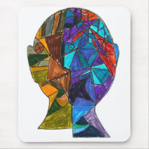 White - Randy D Mouse Pad