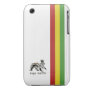 White Rasta Stripe Droid Case. Iphone 3 Cases