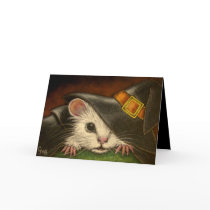 WHITE RAT HALLOWEEN Card