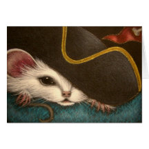 WHITE RAT/MICE/MOUSE HALLOWEEN 2 Card