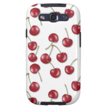 White & Red Cherry Samsung Galaxy S Case