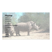White Rhinos Business Card Template