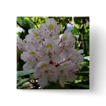 White Rhodendrons Pinback Button