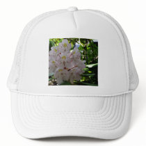 White Rhodendrons Mesh Hats