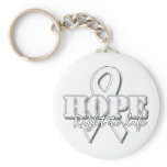 White Ribbon - Hope - Right to Life Key Chains