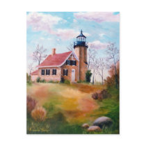 White River Lighthouse Blank Card Postcards