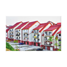 White romanian flats canvas print