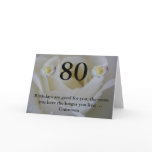 White Rose 80th Birthday cards