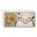White Rose and Pearls Wedding Thank You Photo Card photo cards