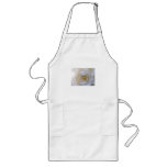 white rose close up long apron