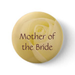 White rose for Mother of the Bride Pinback Button