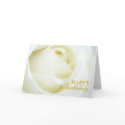 White Rose Happy Birthday Card