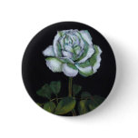 WHITE ROSE IN COLOR PENCIL ON BLACK buttons