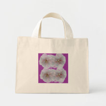 White Rose of Sharon Canvas Bag