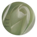 White Rose Wedding Stickers /Round Labels