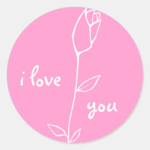White Rosebud Sticker