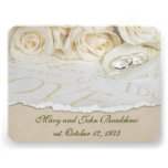 White Roses Wedding Vow Renewal Custom Announcements