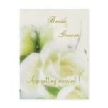 White Roses weddinig announcement postcards