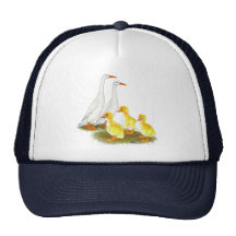 White Runner Duck Family Mesh Hat