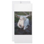 White Saanen dairy goat doe lying down relaxing Rack Card Template