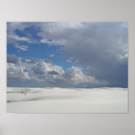 White Sands White Clouds Posters